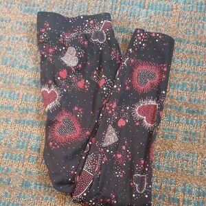 Torrid Hearts Valentines Leggings Sz 1